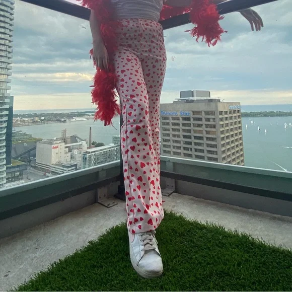 Heart Patterned Pants - Picture 2 of 2